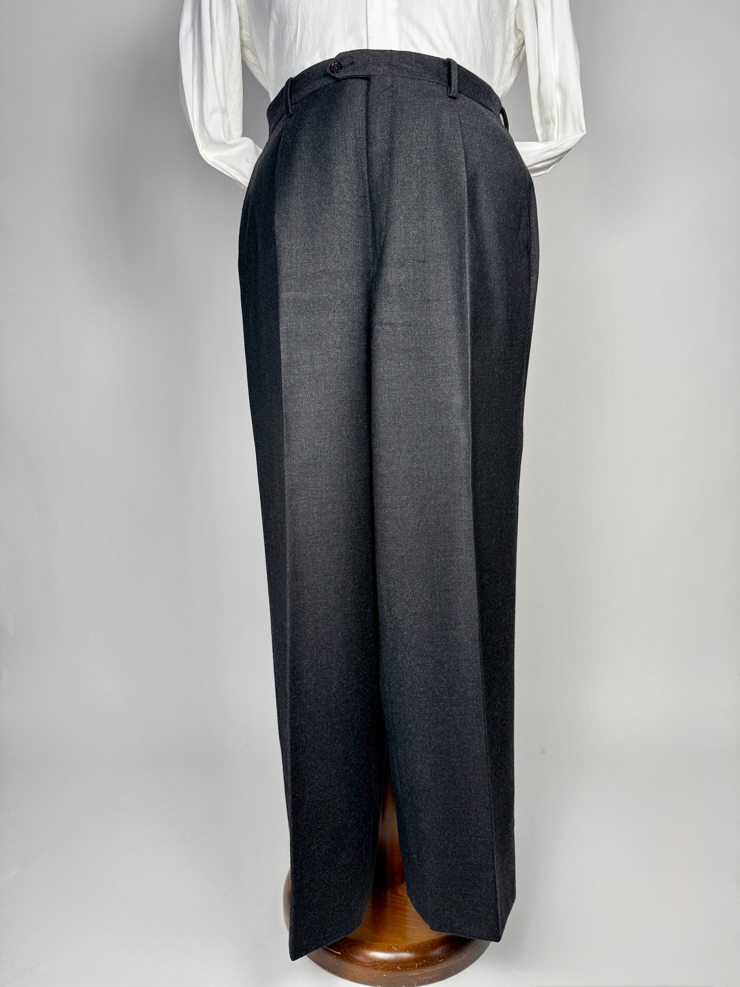 Completo doppiopetto anni ‘70/‘80 flanella antracite - tg. 52