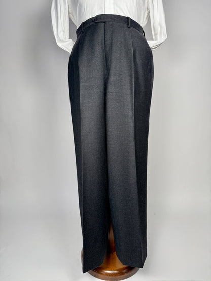 Completo doppiopetto anni ‘70/‘80 flanella antracite - tg. 52