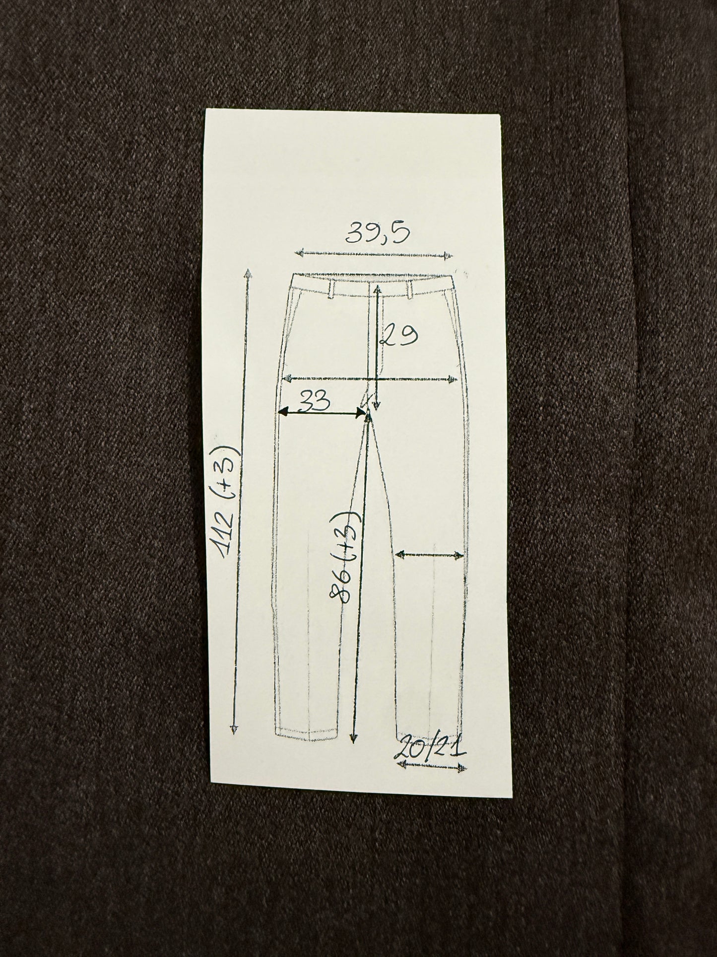 Pantalone anni ‘70 in flanella marrone con tasche alla carrettiera (NOS) - tg. 44/46