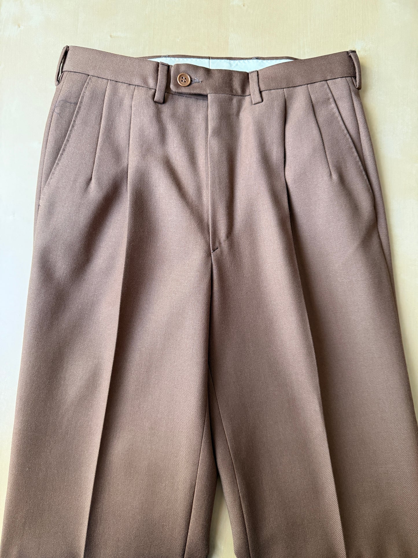 Completo 3 pezzi Marzotto anni ‘70/'80 color cammello (NOS) - tg. 42