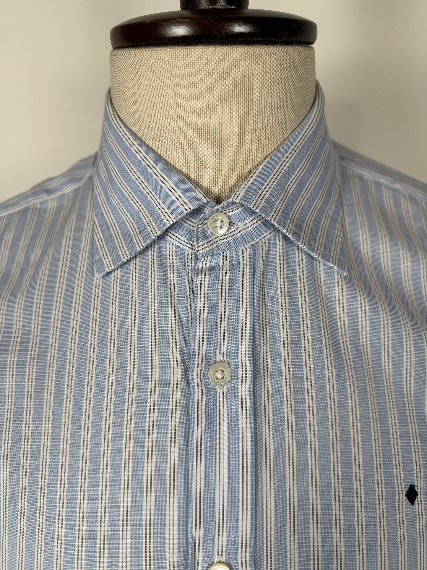 Camicia Ballantyne azzurra a righe - tg. L collo 42