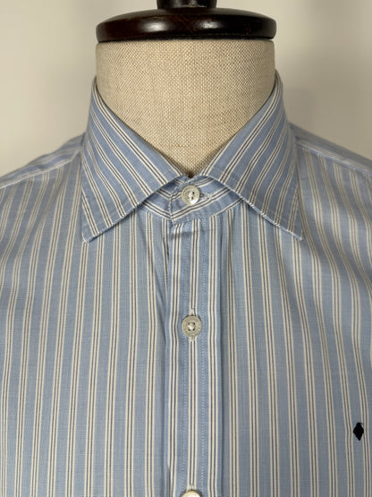 Camicia Ballantyne azzurra a righe - tg. L collo 42