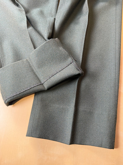 Pantaloni anni ‘80 in flanella verde - tg. 46/48
