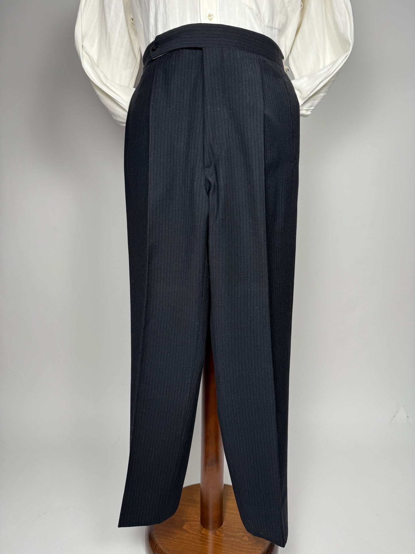 Completo sartoriale anni ‘50/‘60 monopetto revers a lancia - tg. 50 corta