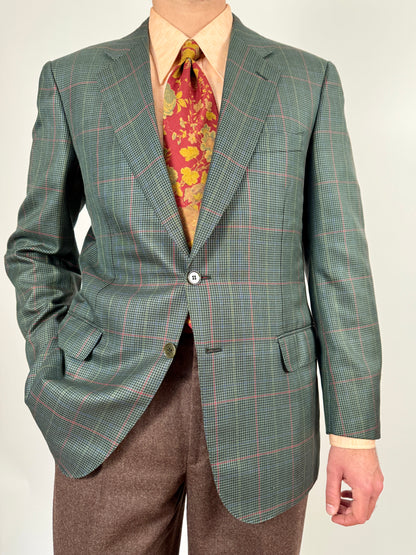 Giacca made-to-measure flanella pettinata pied-de-poule finestrato - tg. 50