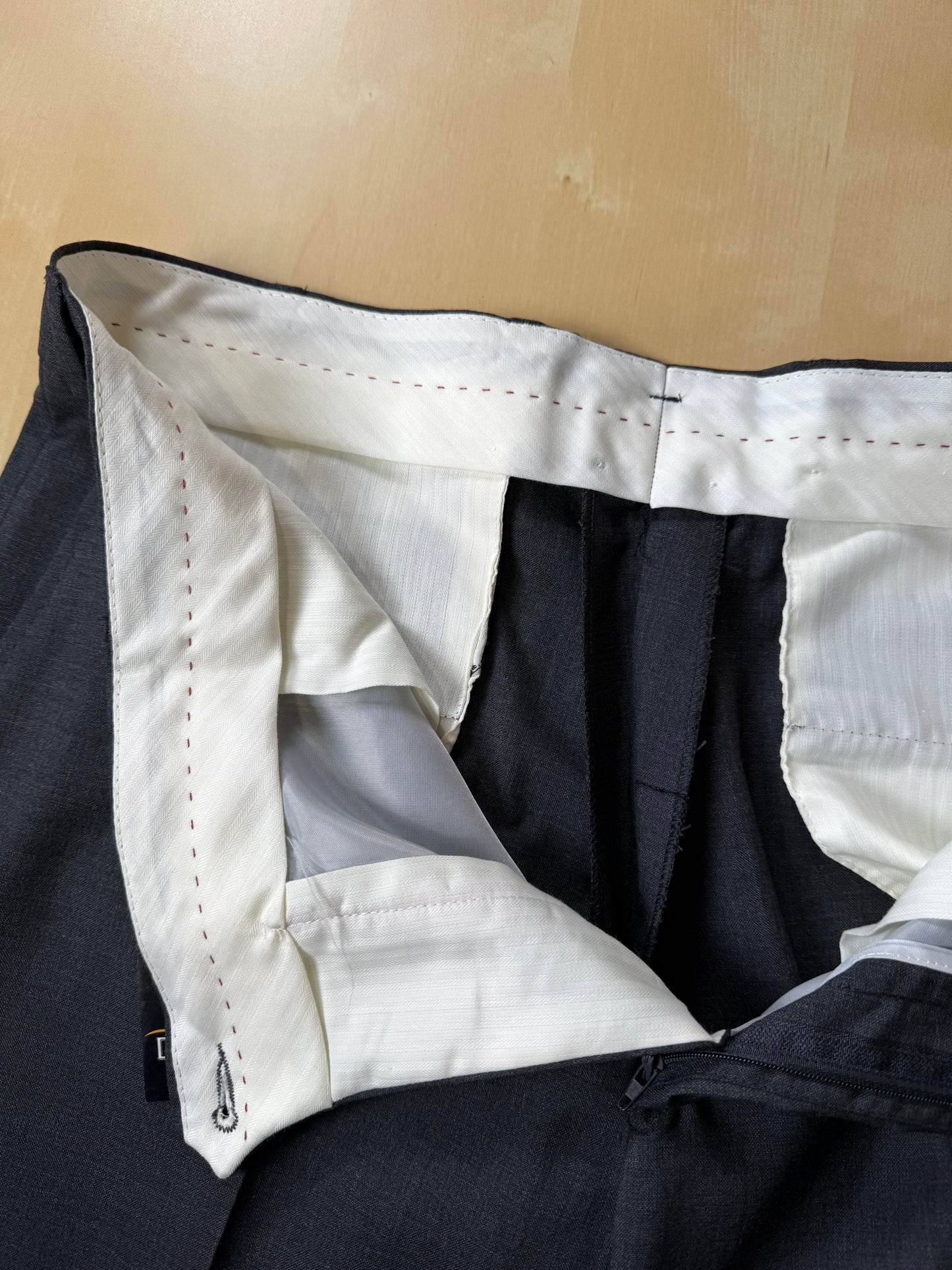 Pantaloni fresco lana grigio antracite anni '90 (NOS) - tg. 50