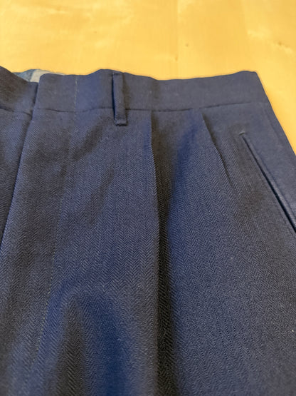 Completo doppiopetto sartoriale anni ‘40/‘50 blu spinato - tg. 46/48