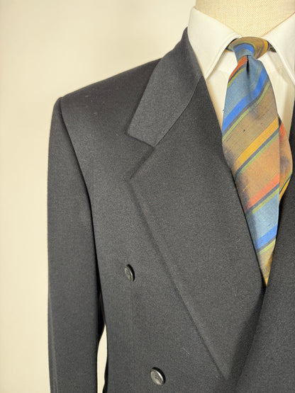 Giacca Pal Zileri doppiopetto anni ‘80 flanella blu - tg. 48