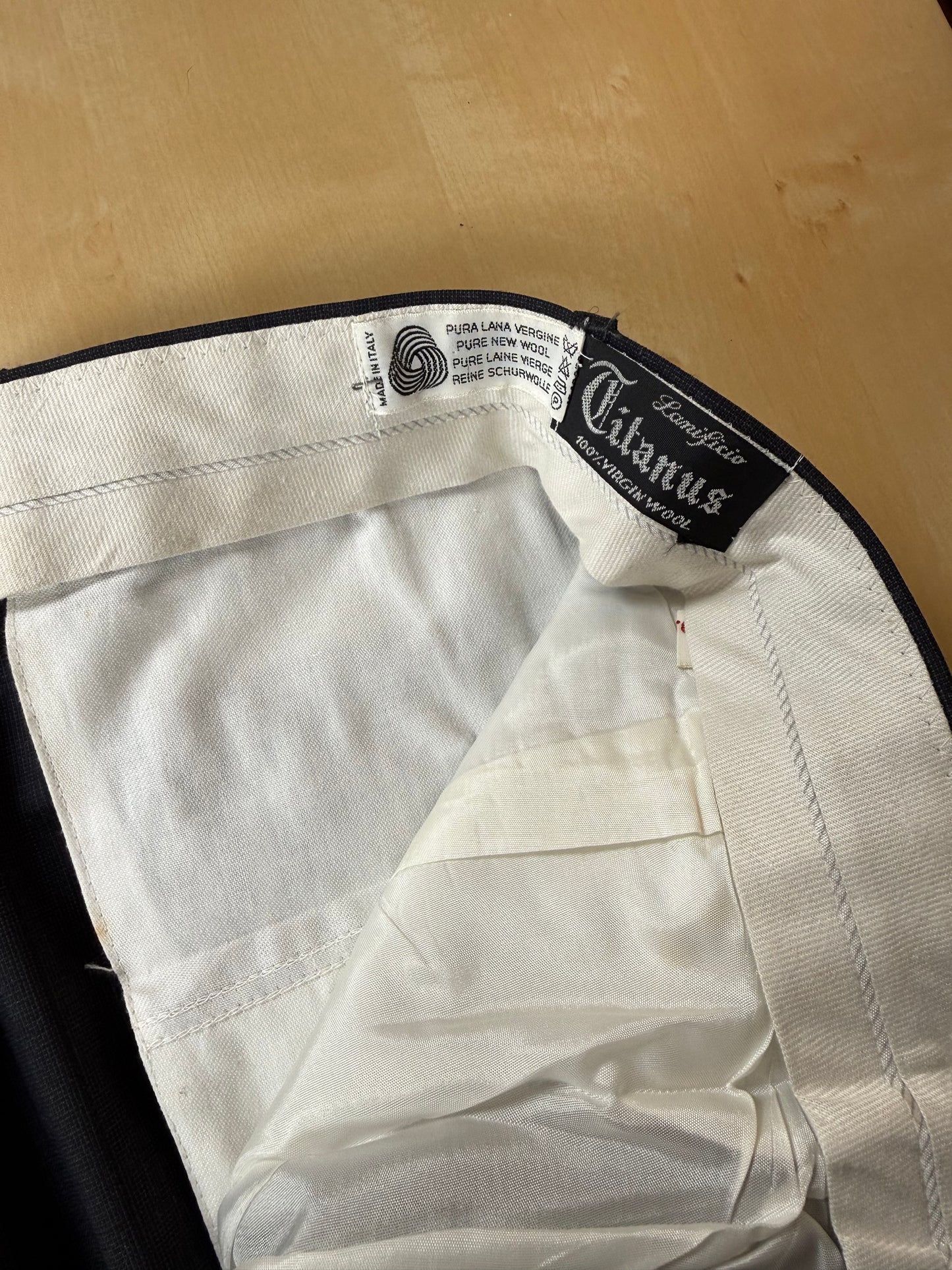 Pantaloni fresco lana grigio righe (NOS) - tg. 50