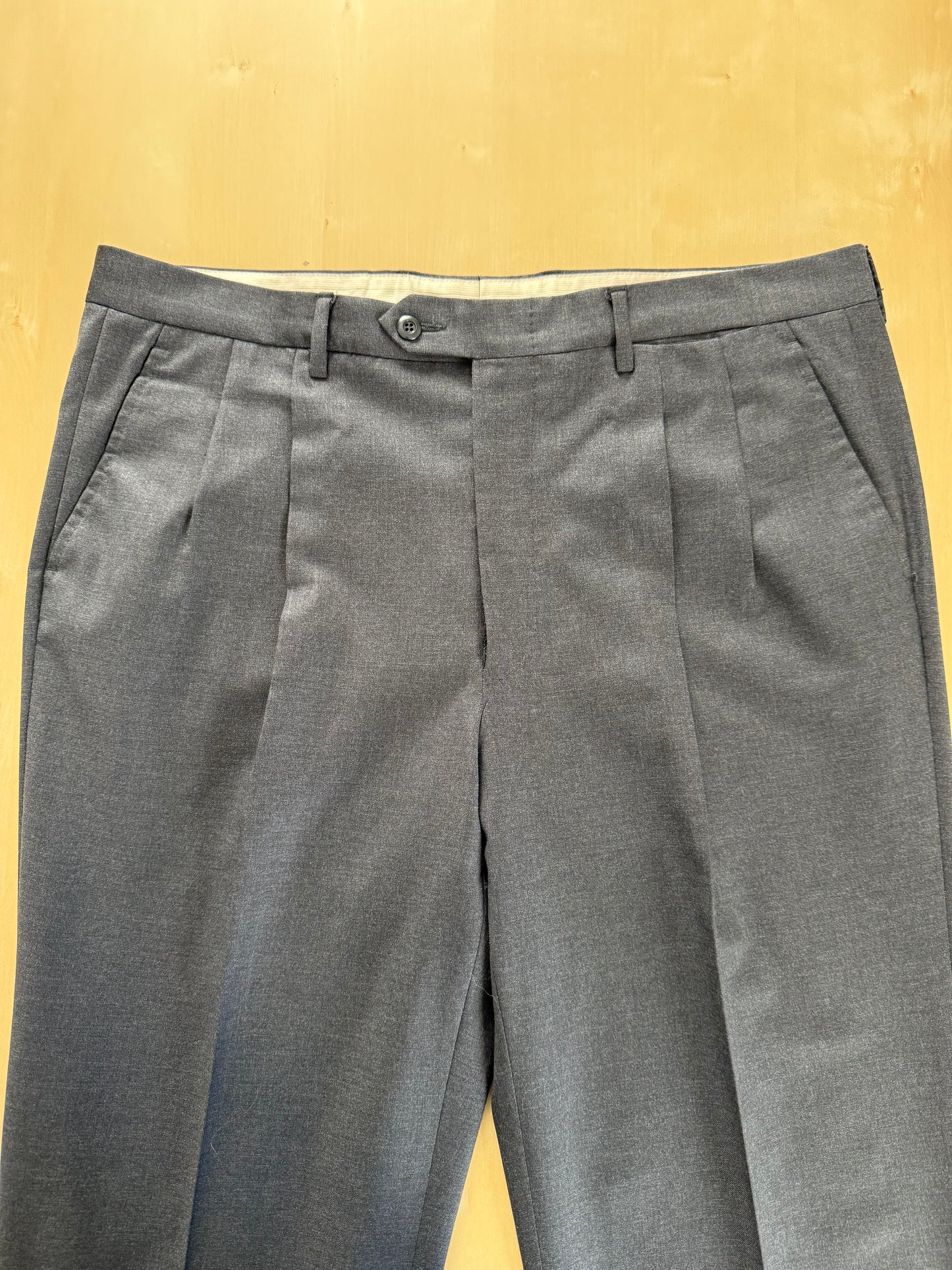 Pantaloni flanella pettinata grigio tess. Loro Piana Tasmania - tg. 54
