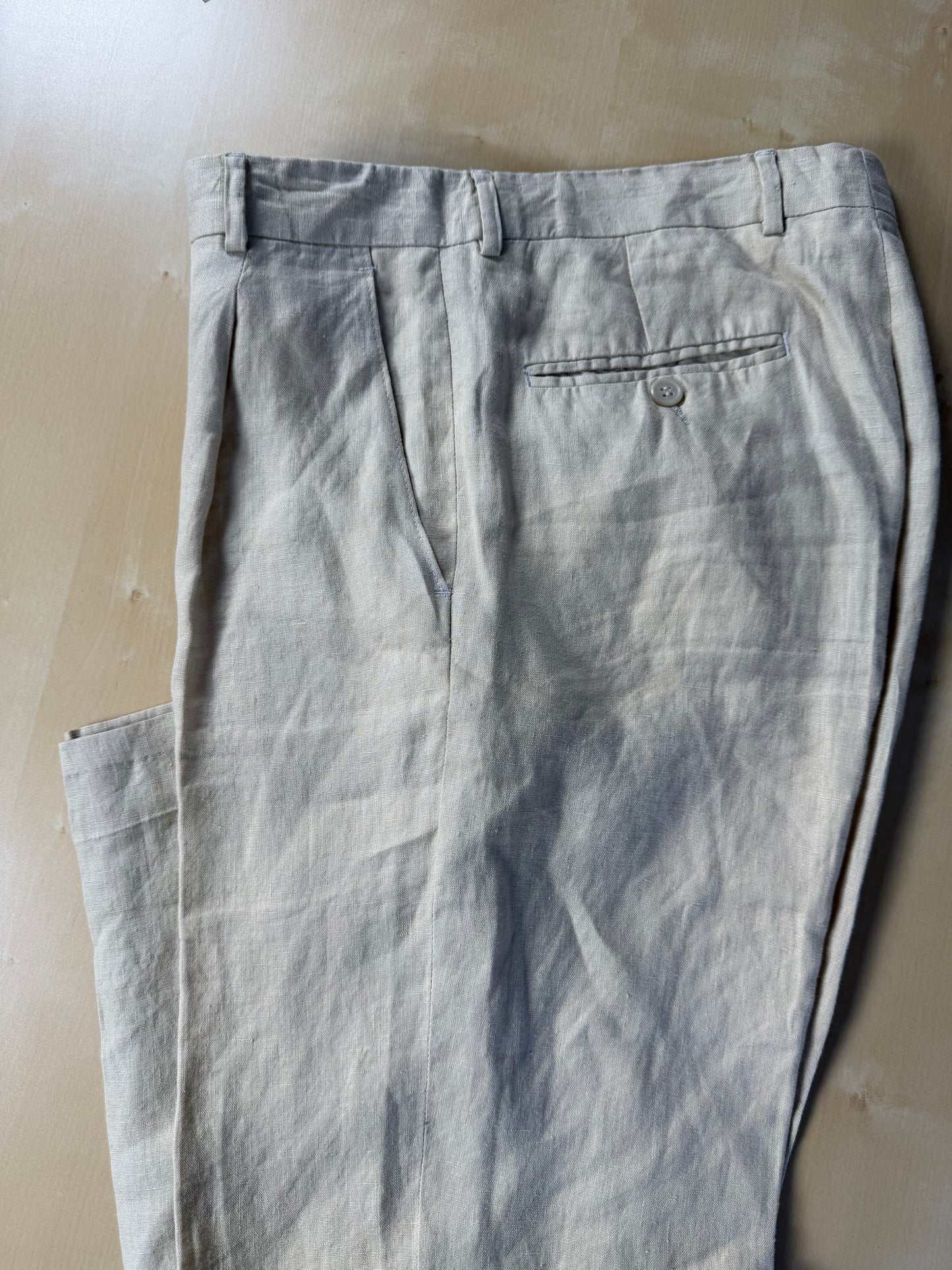 Pantaloni in lino beige - tg. 46