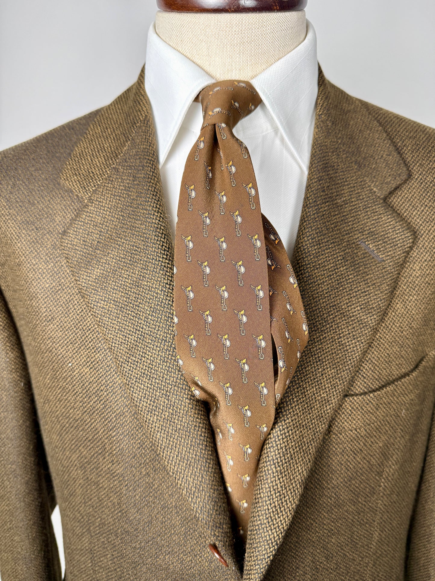 Cravatta Gucci vintage con selle e staffe