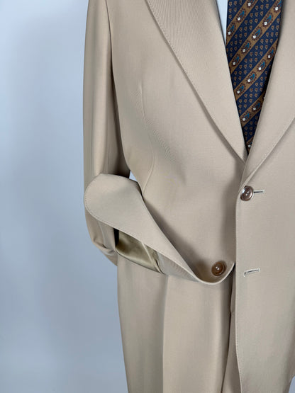 Completo anni ‘70 twill pettinato beige - tg. 46/48