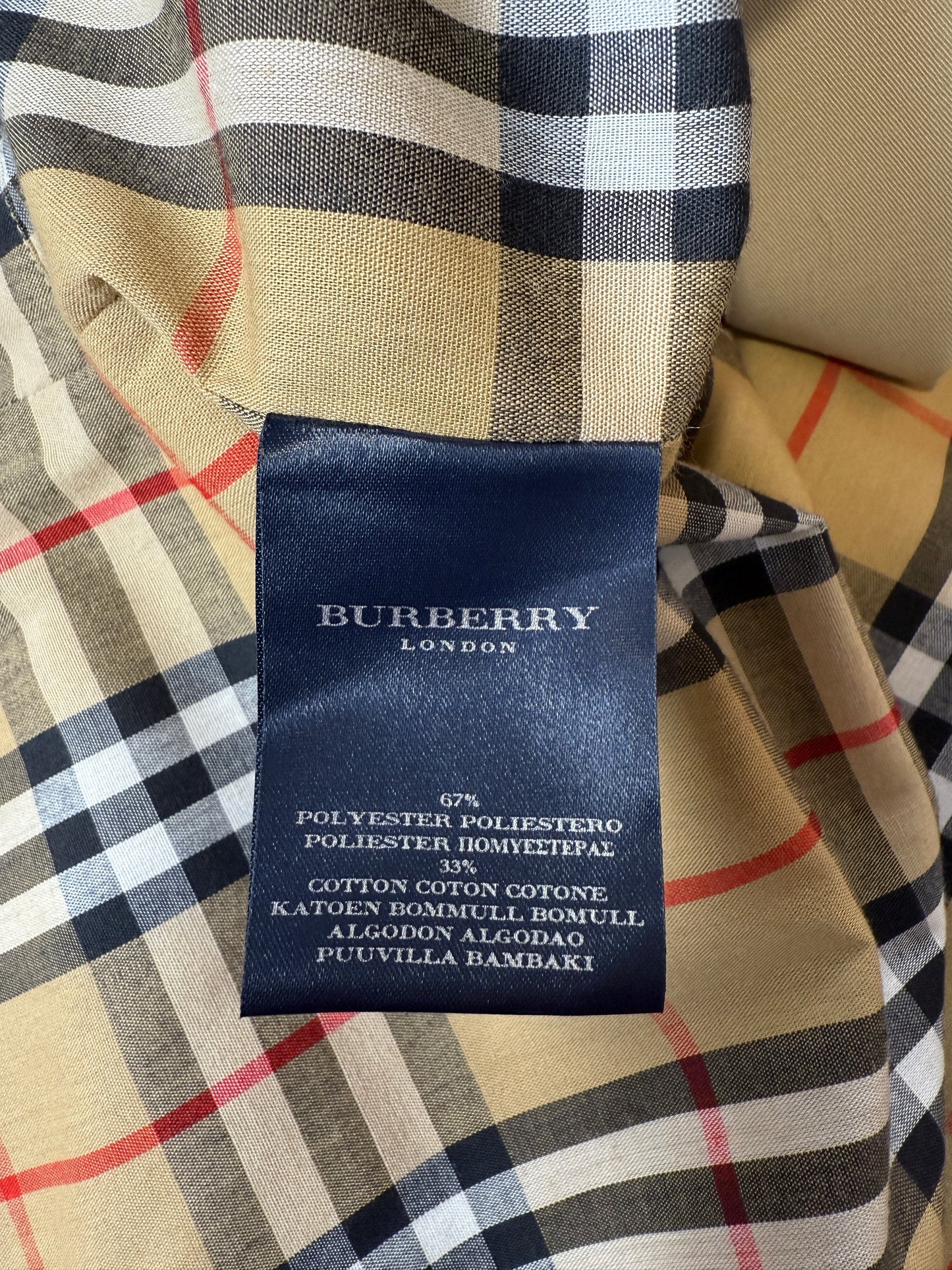 Soprabito impermeabile Burberry monopetto (nuovo) - tg. 50