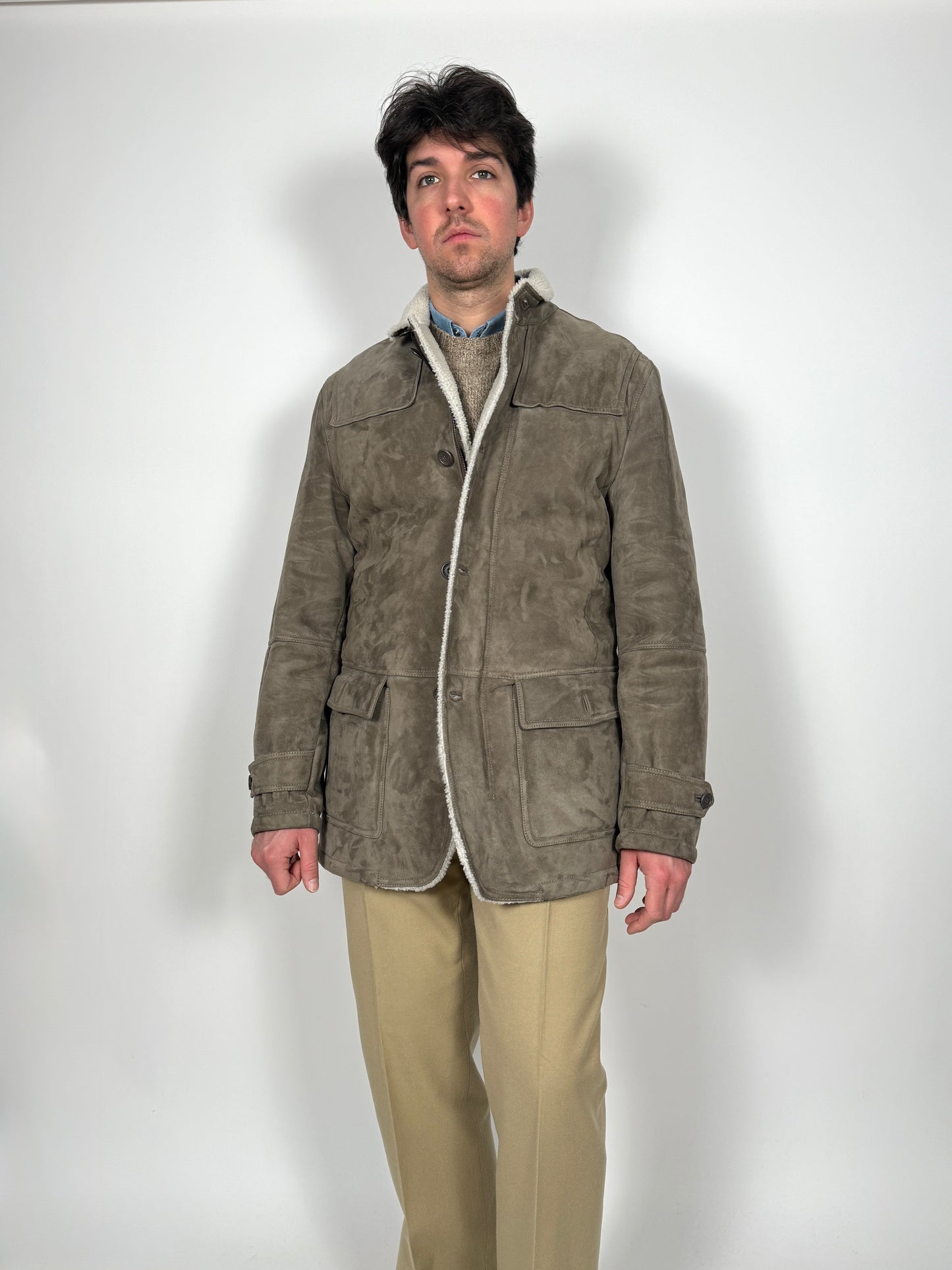 Cappotto shearling agnello Ermenegildo Zegna - tg. 46-48 (M)