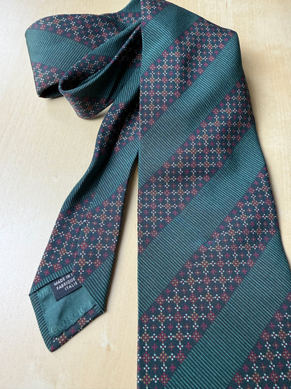 Cravatta Armani righe regimental verde