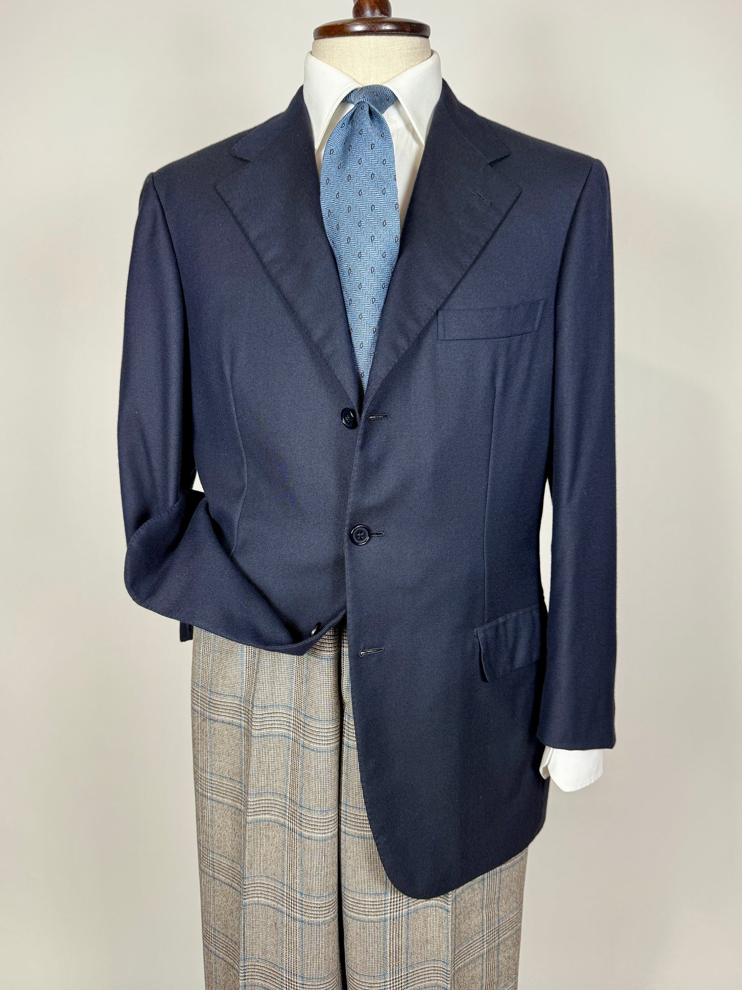 Giacca Brioni flanella lana e cashmere blu - tg. 50