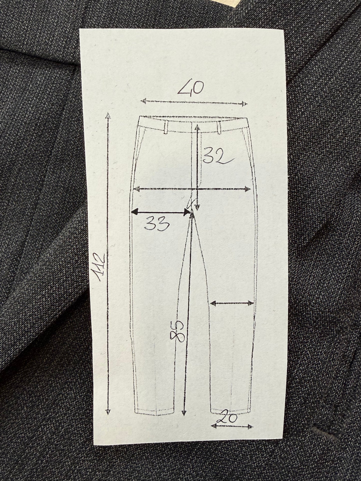 Pantaloni fresco lana grigio anni '80 (NOS) - tg. 46