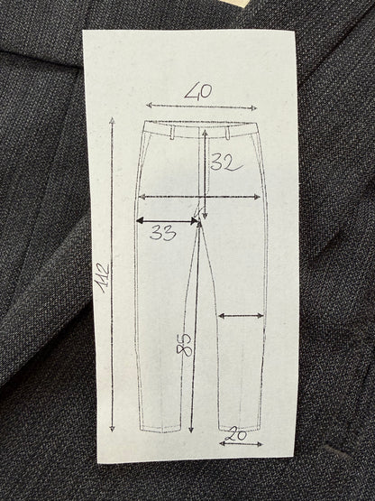 Pantaloni fresco lana grigio anni '80 (NOS) - tg. 46