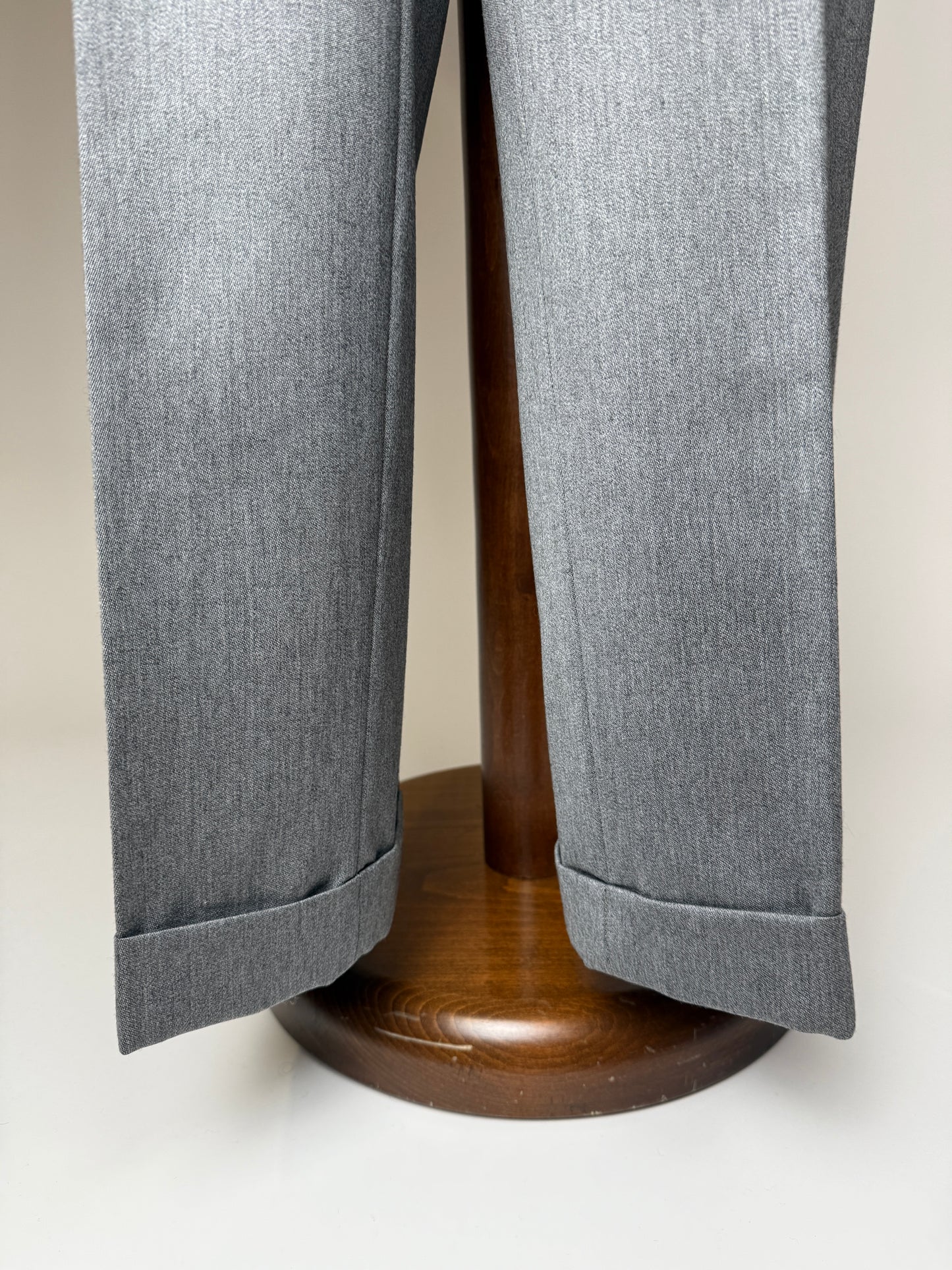 Pantaloni anni ‘90 flanella pettinata grigio chiaro (NOS) - tg. 52/54