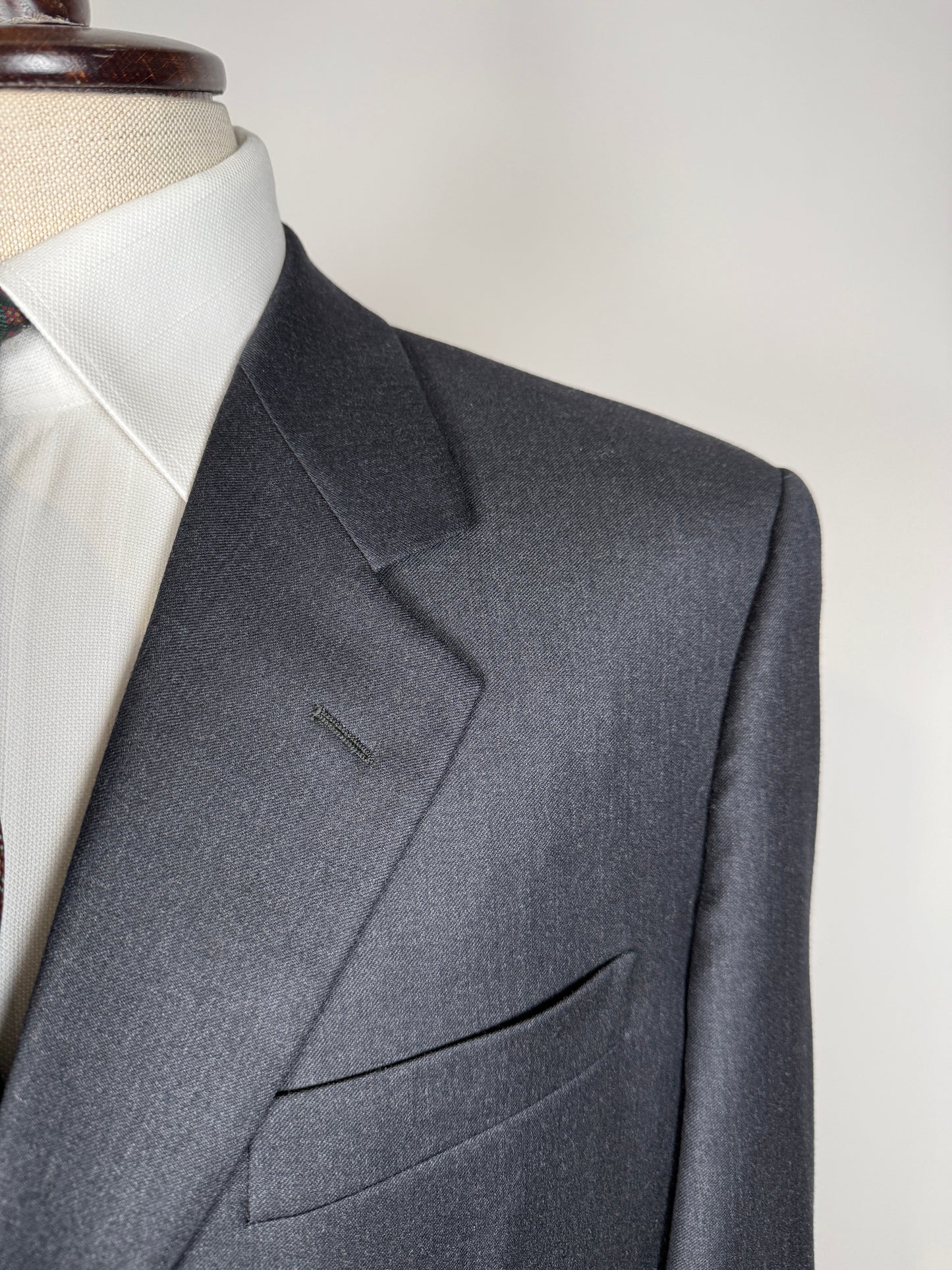 Completo Corneliani anni ‘90 flanella antracite - tg. 50/52