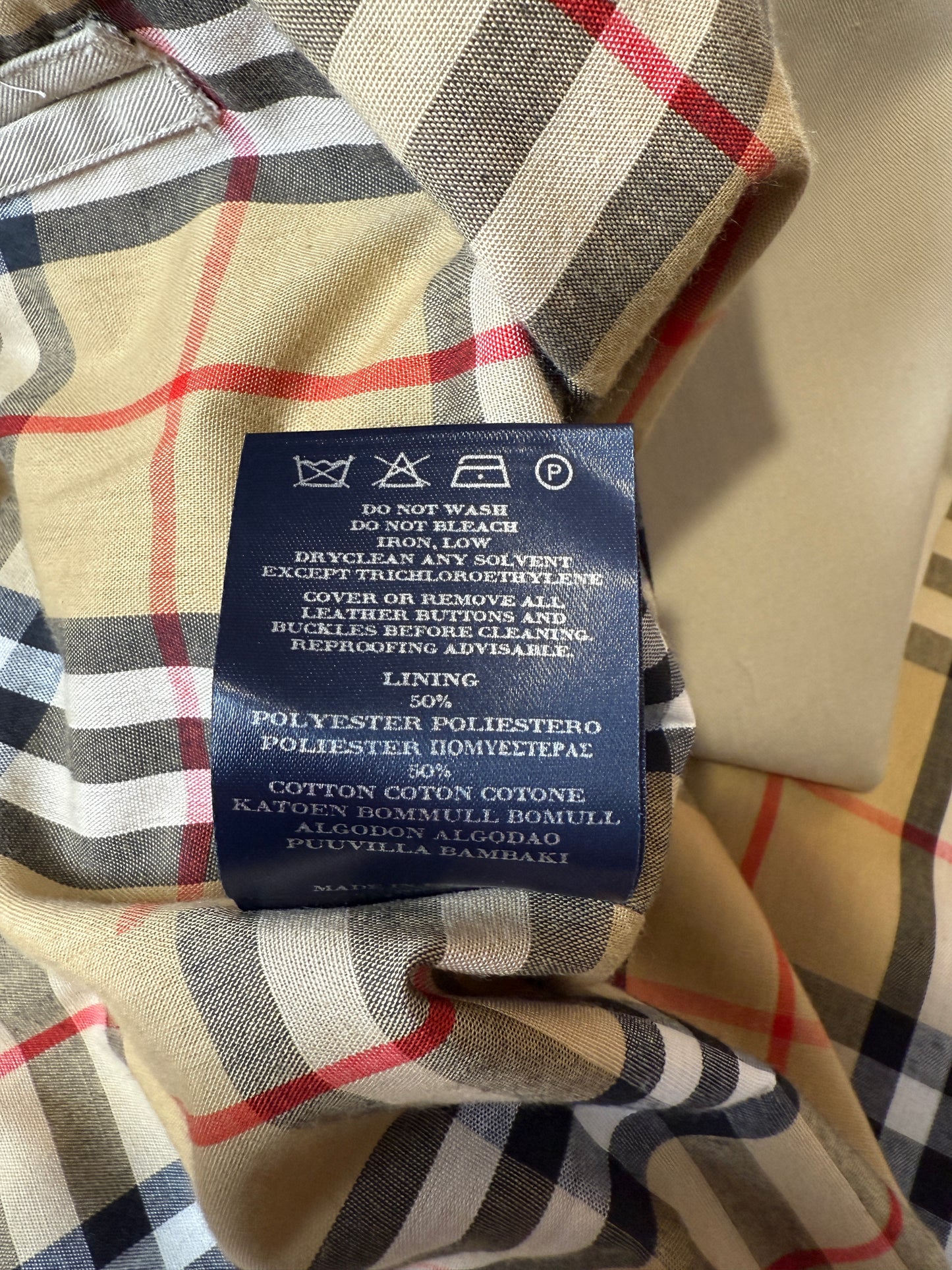 Soprabito impermeabile Burberry monopetto (nuovo) - tg. 50