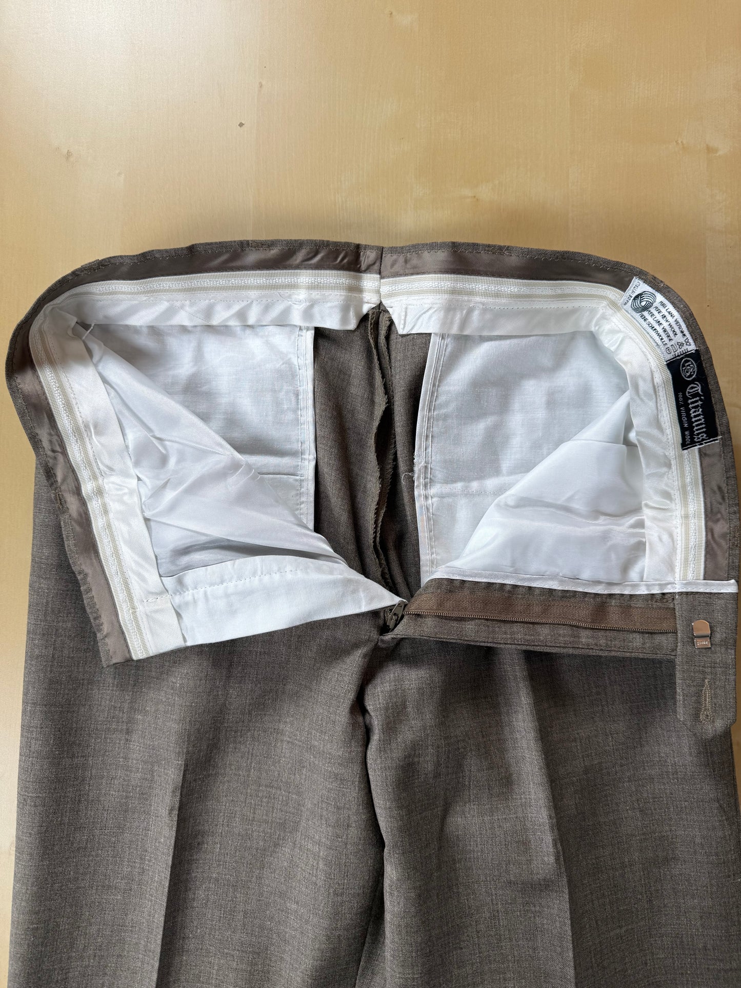 Pantaloni fresco lana marrone tabacco (NOS) - tg. 46