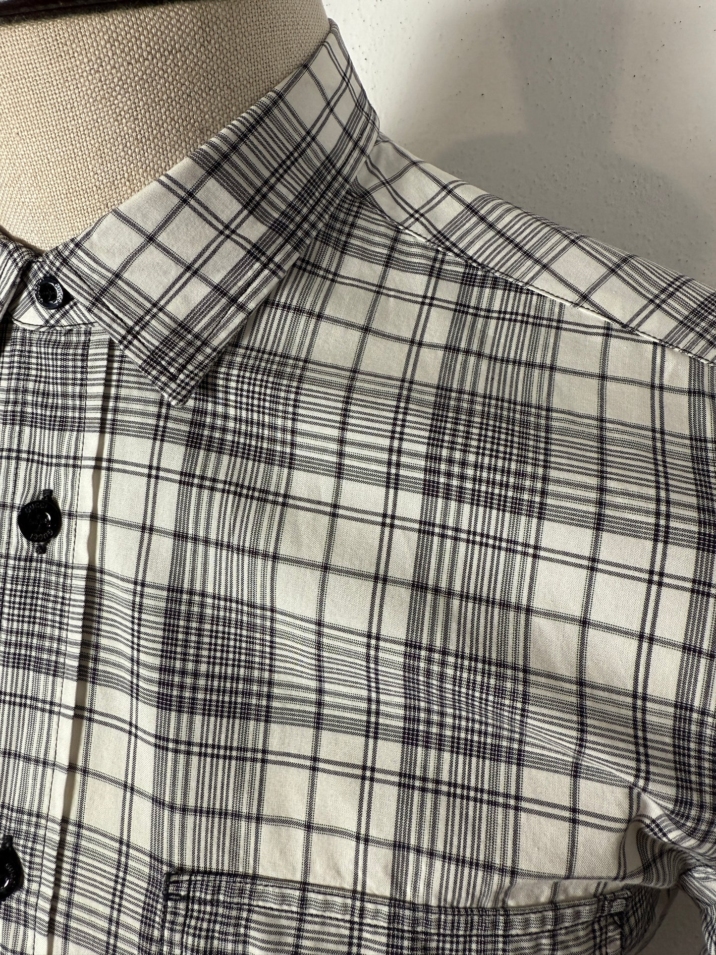 Camicia Gucci quadri glen check - S/M, collo 39
