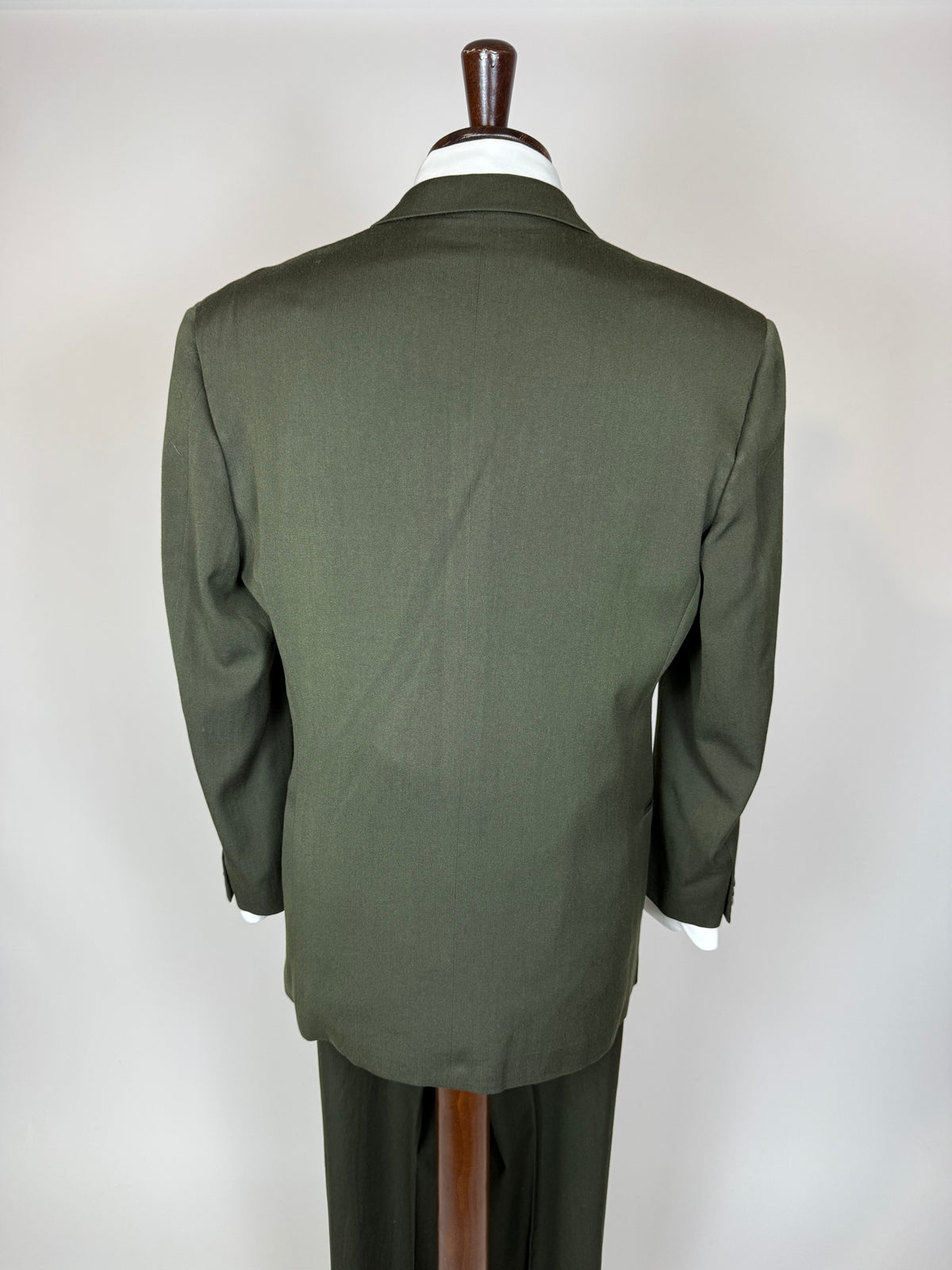 Completo anni '80 misto lana verde - tg. 48 drop alto