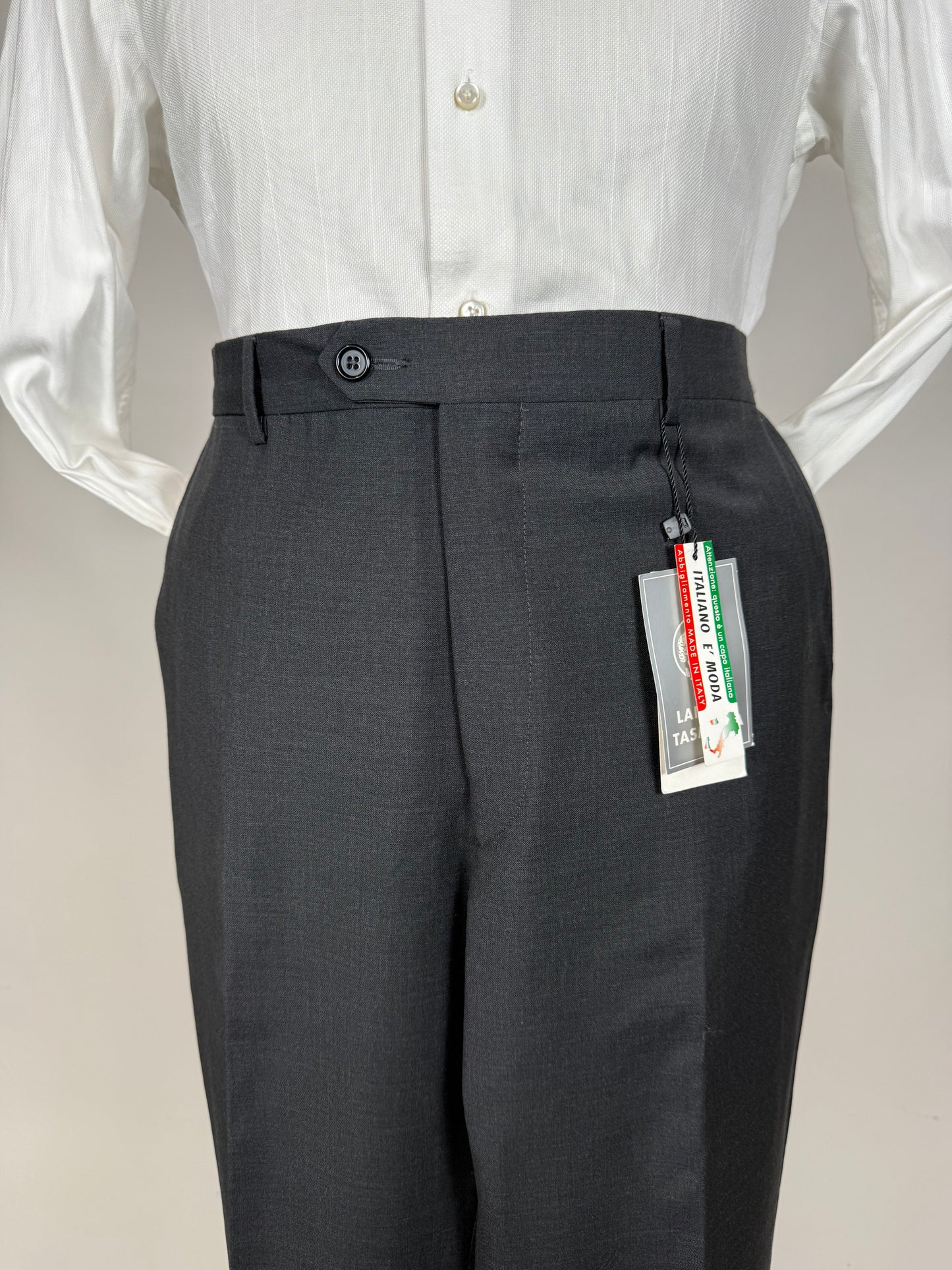 Pantaloni fresco lana grigio antracite (nuovi) - tg. 56