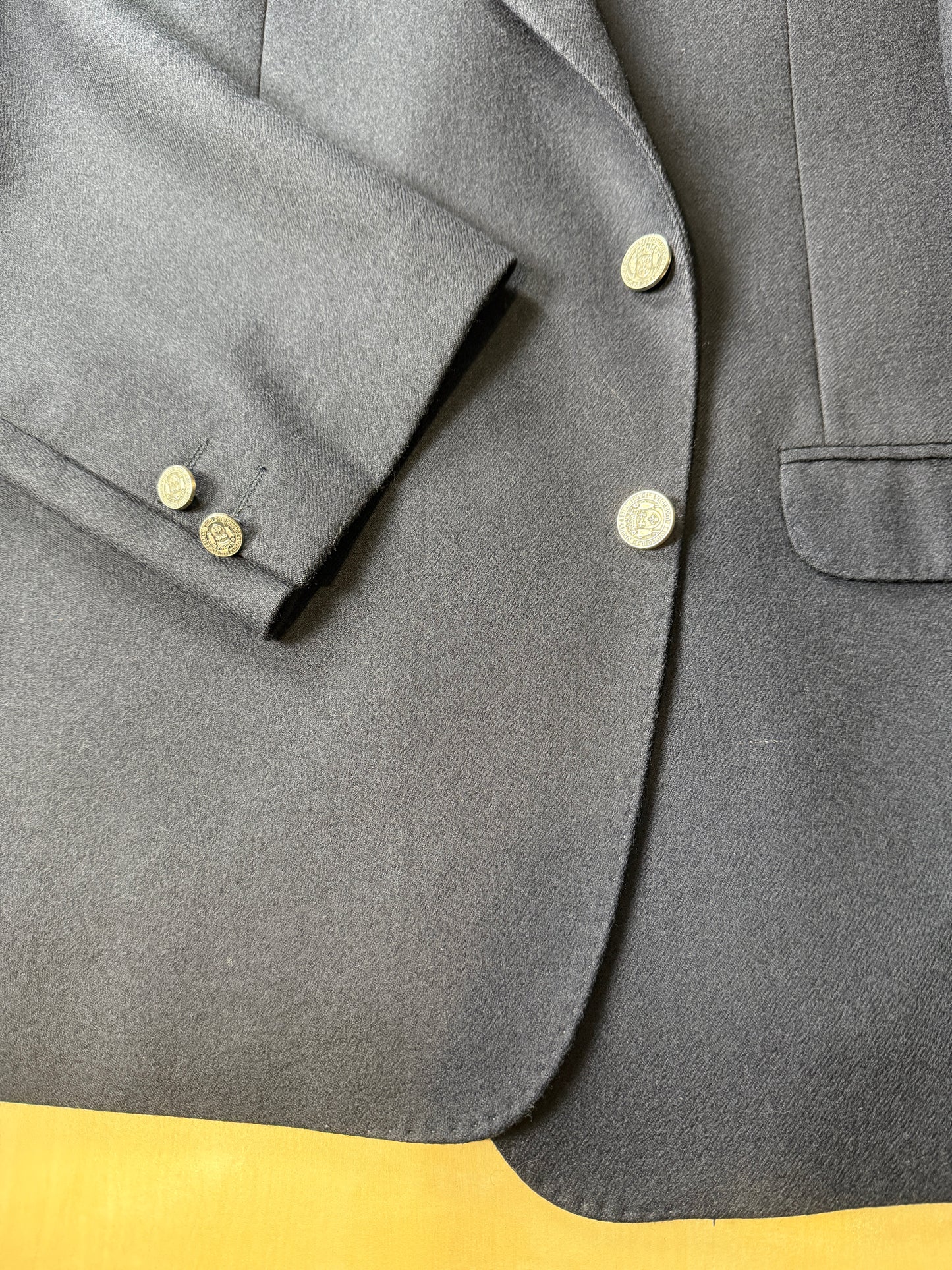 Blazer anni ‘70/‘80 flanella blu Marzotto - tg. 56/58