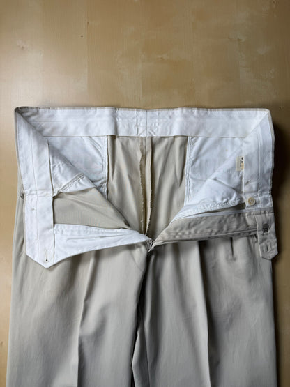 Pantaloni 100% cotone panna anni ‘80 (NOS) - tg. 50