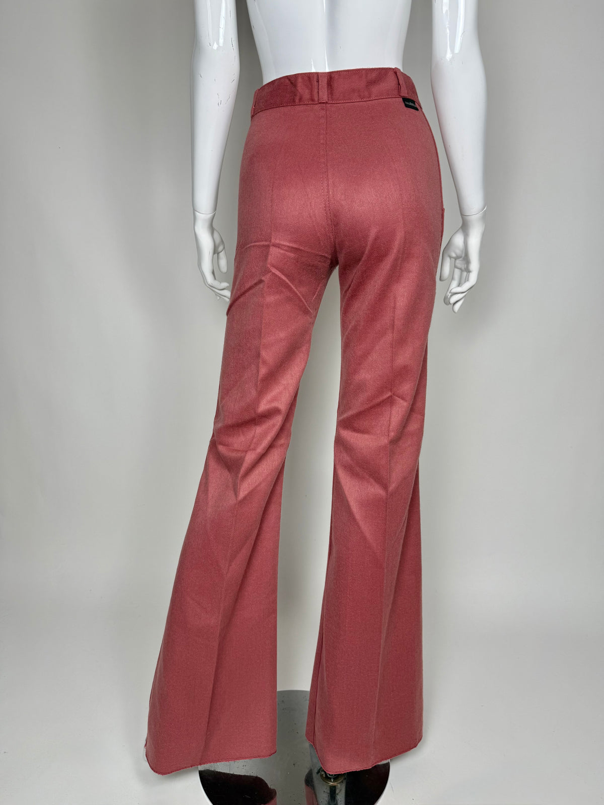 Jeans Rifle anni '70 rosa corallo a zampa (NOS) - tg. 36/38 (XXS)