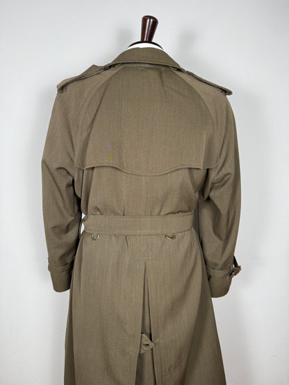 Trench Burberrys anni ‘80 in covert 100% lana - tg. 50-52