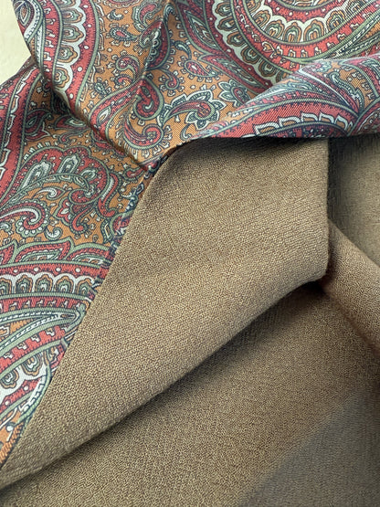 Sciarpa tubolare doppio tessuto in seta e lana