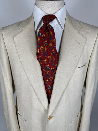 Giacca Lanvin anni '70/'80 in pura seta avorio - tg. 48
