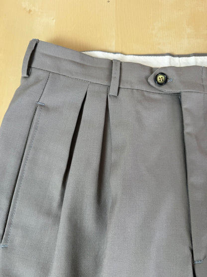 Pantaloni anni '80 fresco lana verde salvia 3 pinces - tg. 46