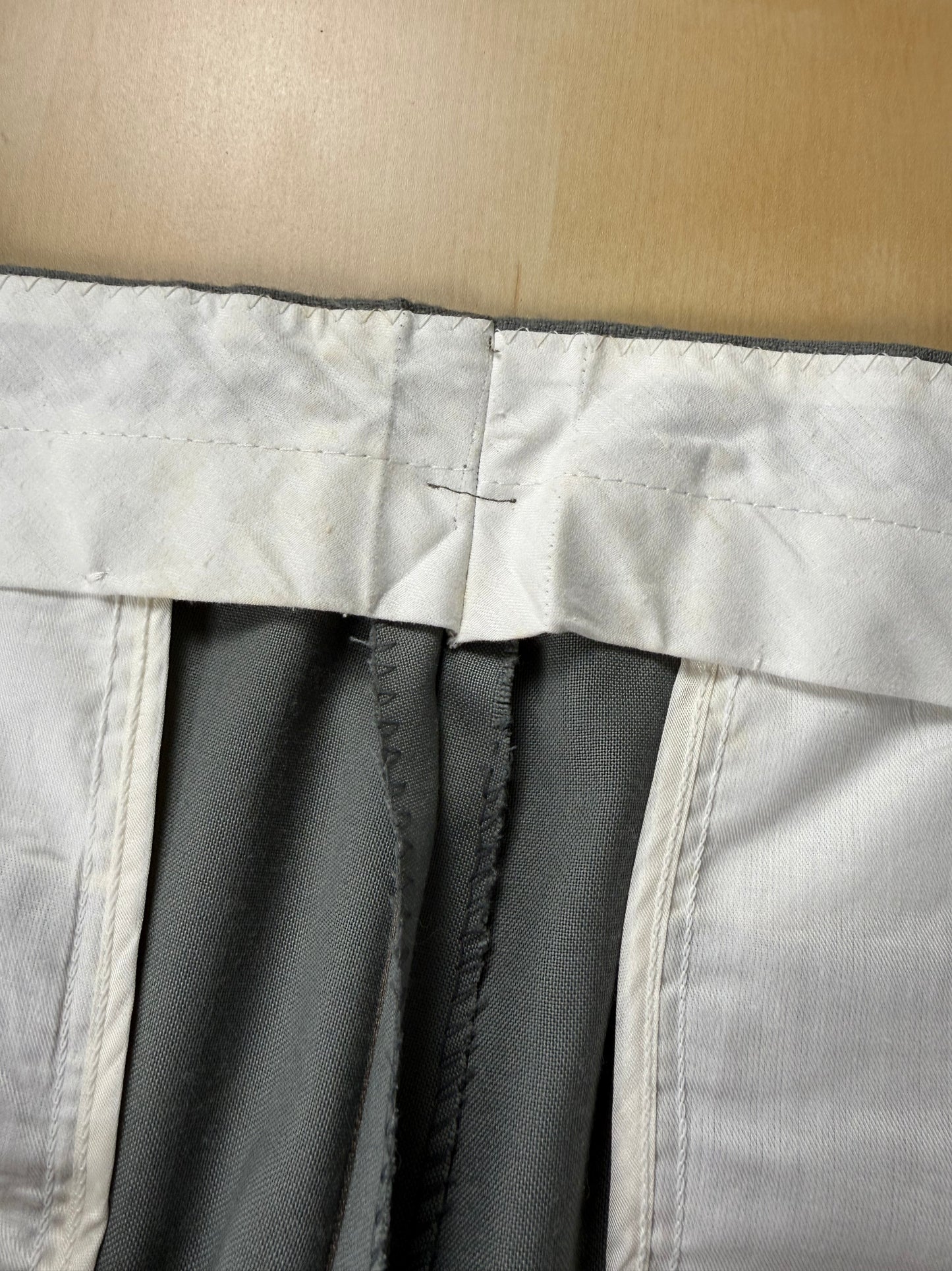 Pantaloni fresco lana verde salvia anni '80 (NOS) - tg. 44/46