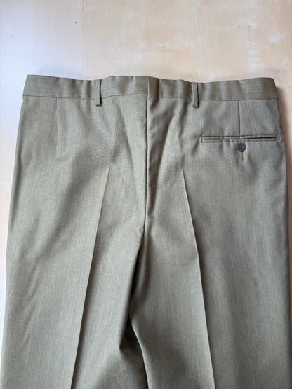 Pantaloni fresco lana verde oliva anni '80 (NOS) - tg. 50