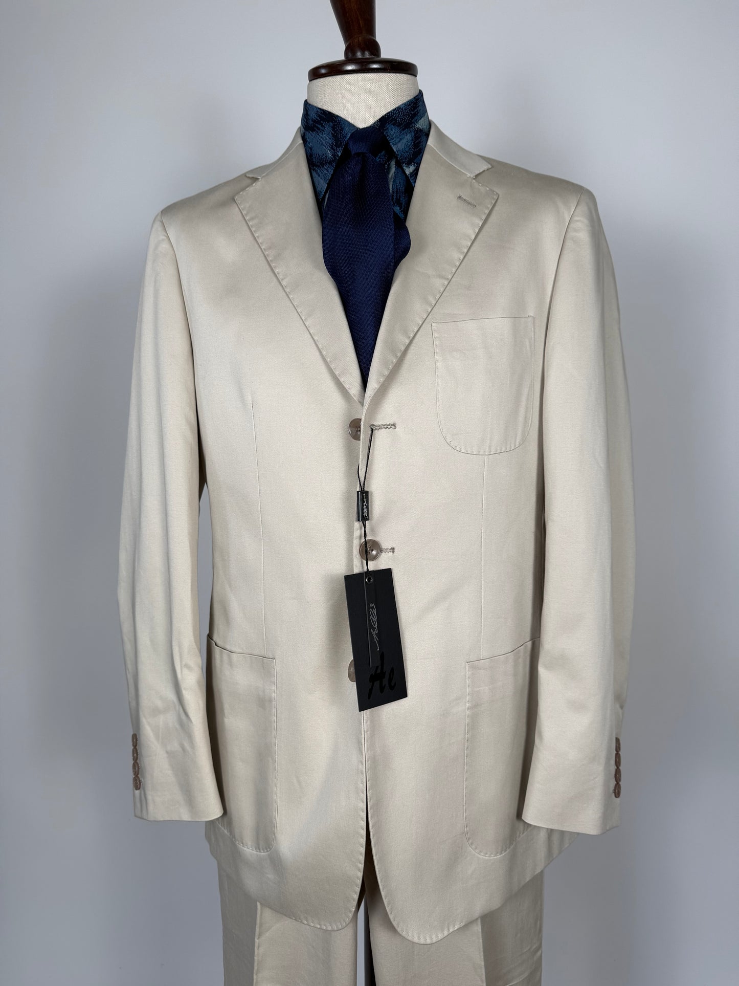 Completo estivo in cotone beige (nuovo) - tg. 52/54