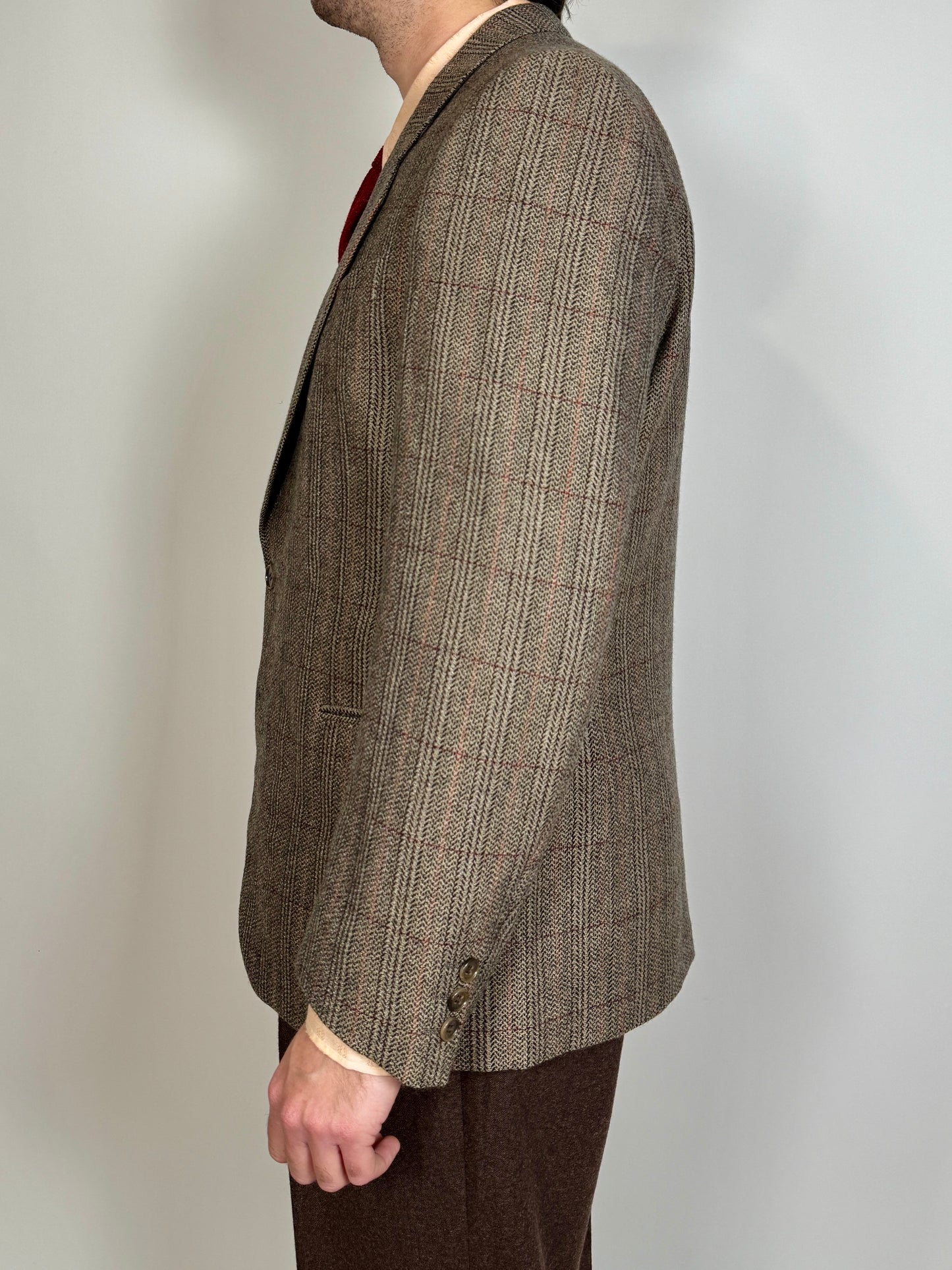 Giacca anni ‘70 spigato windowpane - tg. 52