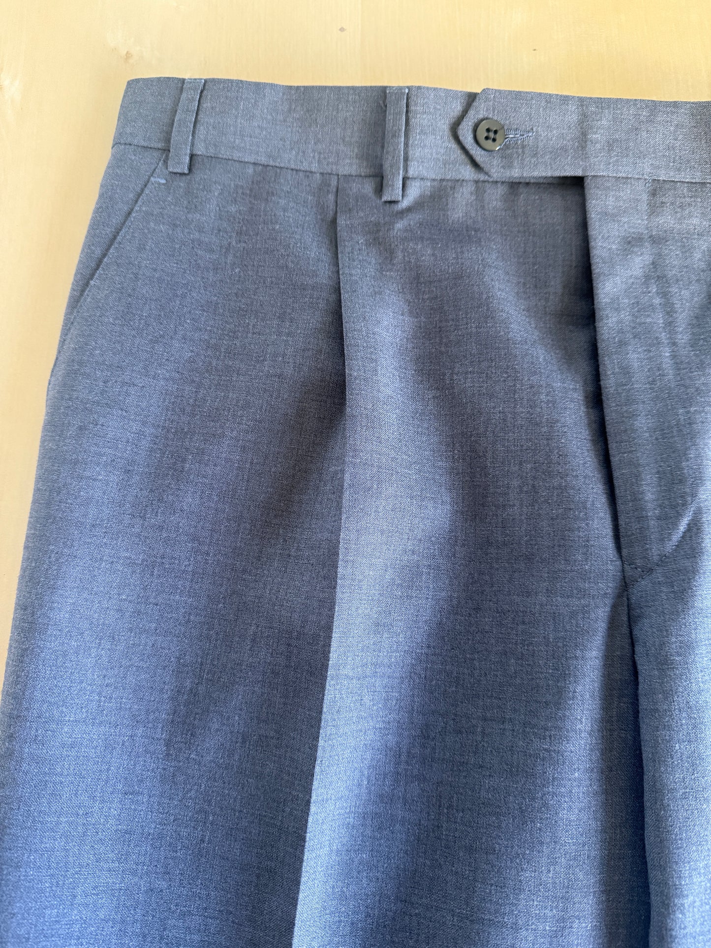 Pantaloni anni ‘90 in fresco lana grigio antracite (NOS) - tg. 52/54