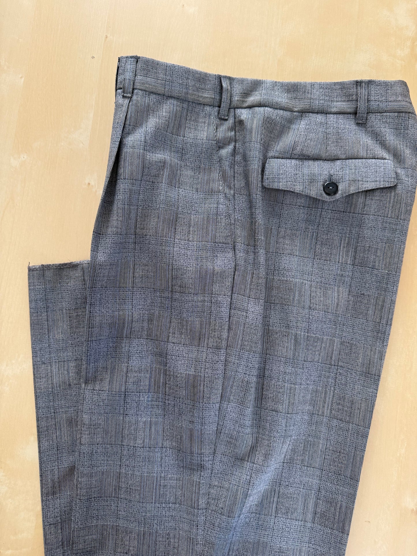 Pantaloni fresco lana principe di Galles anni '80 (NOS) - tg. 48