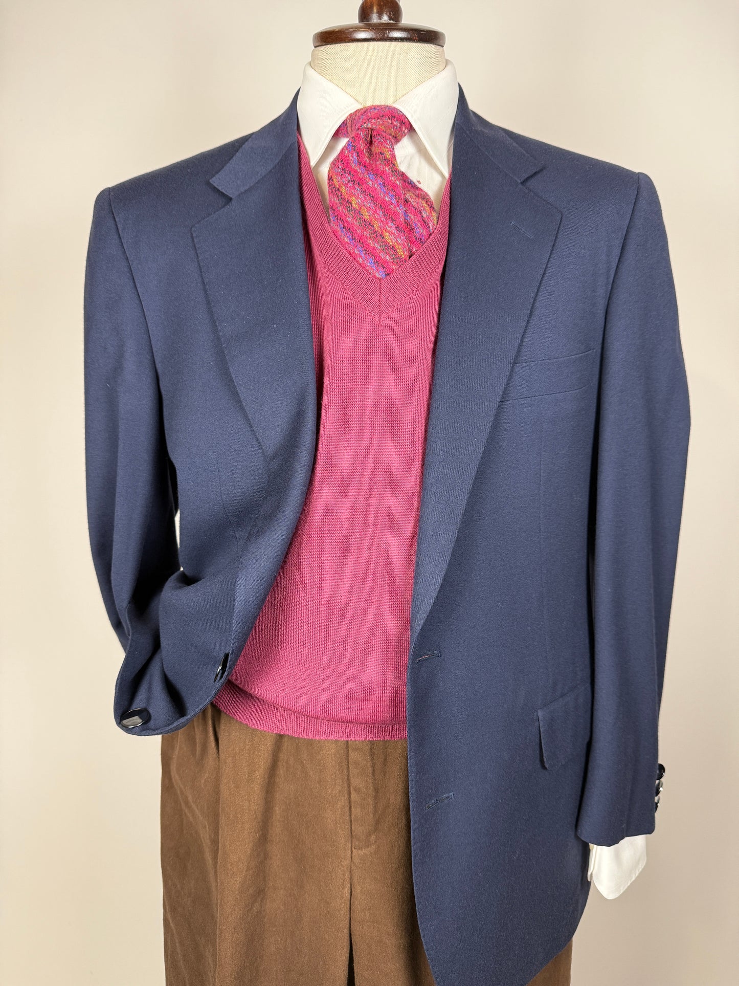 Gilet in pura lana merino rosa fucsia - M/L