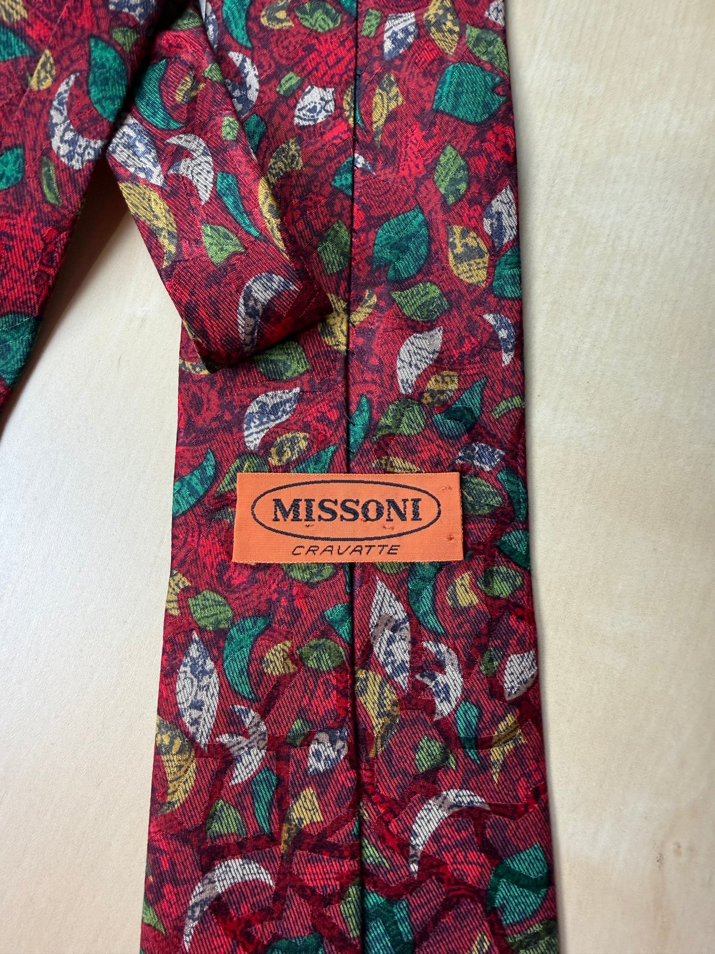Cravatta Missoni rossa jacquard