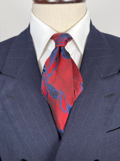 Cravatta Fendi jacquard rossa e blu