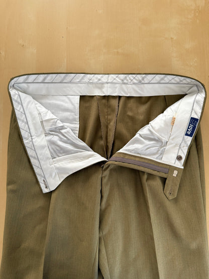 Pantaloni fresco lana verde oliva anni '80 (NOS) - tg. 54/56