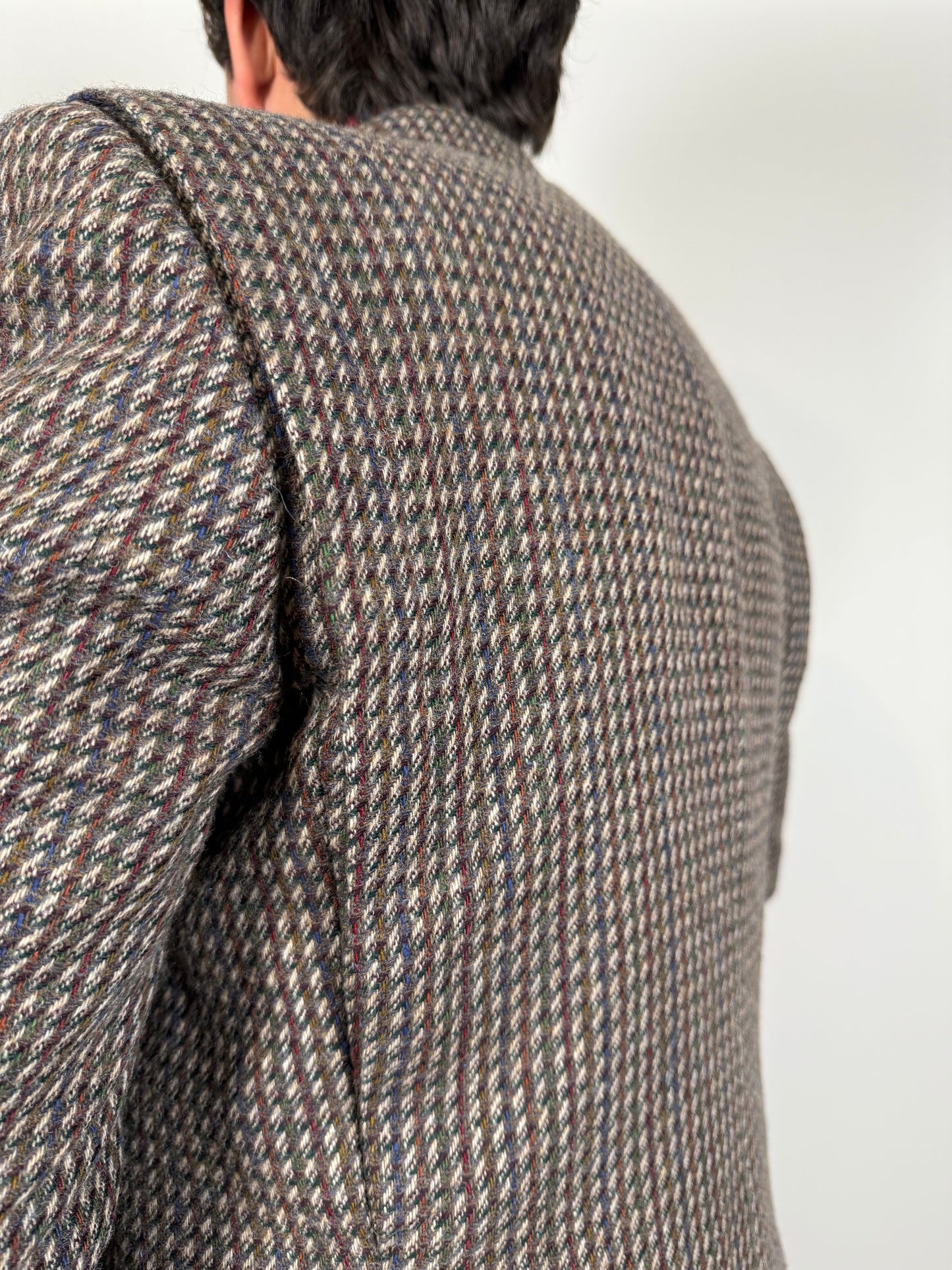 Giacca anni ‘70 in tweed multicolore - tg. 48/50