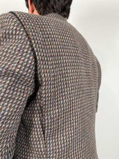 Giacca anni ‘70 in tweed multicolore - tg. 48/50