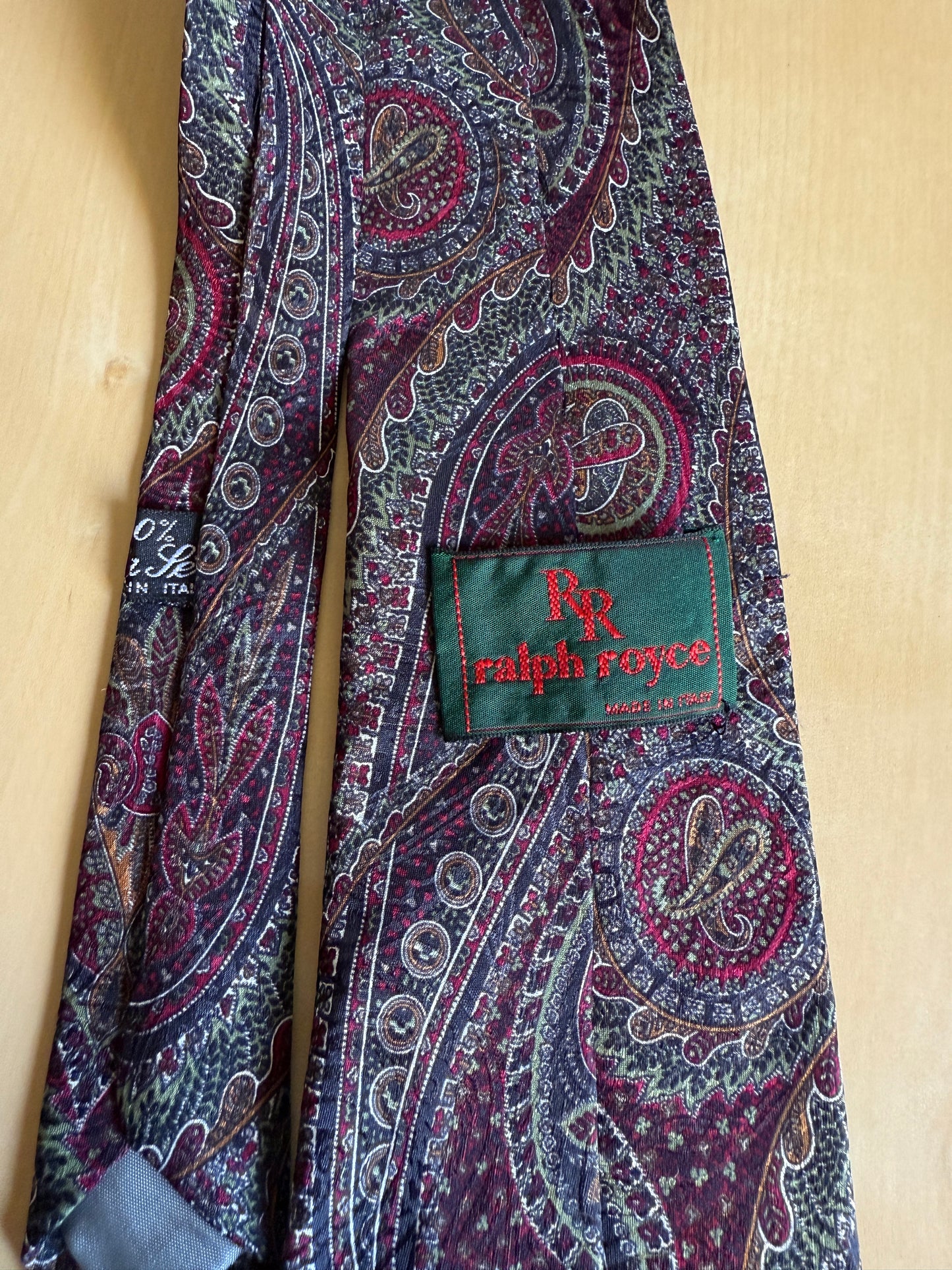 Cravatta anni ‘80 paisley jacquard